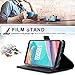 FYY [Genuine Leather] Wallet Case for OnePlus 5T 2017, Handmade Flip Folio Wallet Case with Kickstand Card Slots Magnetic Closure for OnePlus 5T 2017 Black