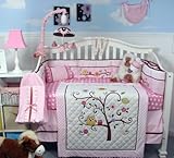 SOHO Cherry Blossom Crib Nursery Bedding Set 14 pcs