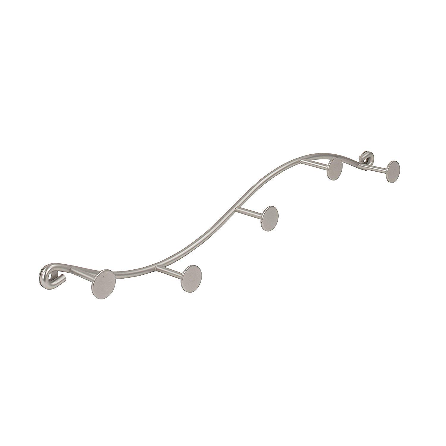 Spectrum 65078 Sweep 5-Hook Single Rack, Satin Nickel