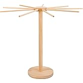 Pasta Drying Rack, Wooden Pasta Rack for Fresh Pasta - Bamboo Noodle Drying Rack & Spaghetti Hanger Stand | 9-Arm Pasta Dryer