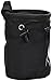 AMC Climbing Chalk Bag with Panda Embroidery/Front Pocket/Belt (Black, 6 inches x 4 inches)