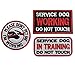 SpaceAuto Bundle 3 Pieces Service Dog Working Do Not Touch Military Tactical Morale Badge Hook & Loop Fastener Patch