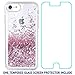 Caka Glitter Case for iPhone SE 2020 2022 5G Case for Women Girls Glitter Bling Liquid Flowing Sparkle Glitter Case for iPhone 7 8 (4.7 inch) (Rose Gold)