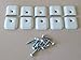 Temple Products 10 Pack RV Camper Trailer Aluminum White Flat End Cap for Trim Molding 1