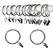 Bestsupplier 60 Pcs Nickel Plating Metal Curtain Clip Rings with Clip Rustproof Vintage 1.25 Inch Interior Diameter (Silver)