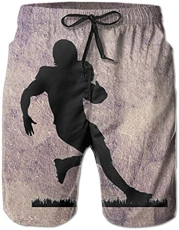 Rugby Players Mens Cool Quick Drying And Breathable Boardshorts Loose Fit Elastic Bathing Swim Trunks With Pockets For Surf Running Swimming Watershort