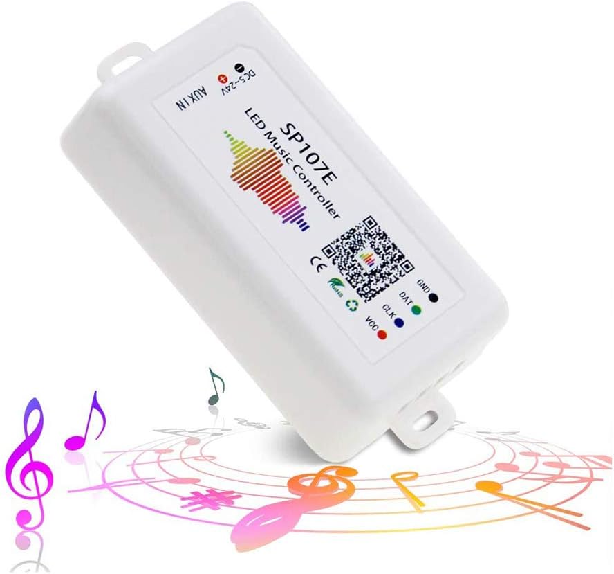 VIPMOON SP107E Bluetooth LED Music Controller, DC 5V-24V Full Color Controller, iOS/Andriod App Control - Image 3