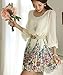 Women's Chiffon Floral 3/4 Sleeve Summer Beach Sundress Casual Dress