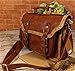 UonBox Women's British Vintage PU Leather Patchwork Satchel Shoulder Handbag Coffee