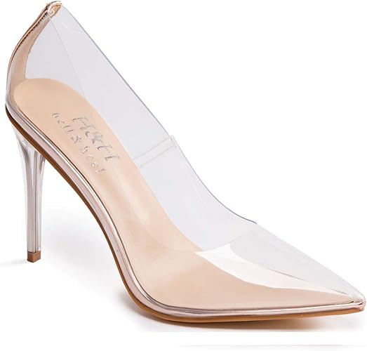 clear stiletto pumps