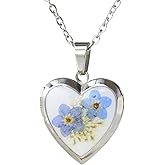 THSOGO Heart Locket Necklace That Holds Pictures Pressed Flower Photo Locket Pendant Necklace for Girl Women Gift for Her