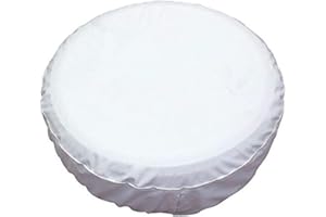 JAYKE JOY White Spare Tire Cover, Wheel Cover PVC Leather Waterproof Dust-Proof Universal Fit for Jeep, Trailer, RV, SUV and Camper (15 Inch)