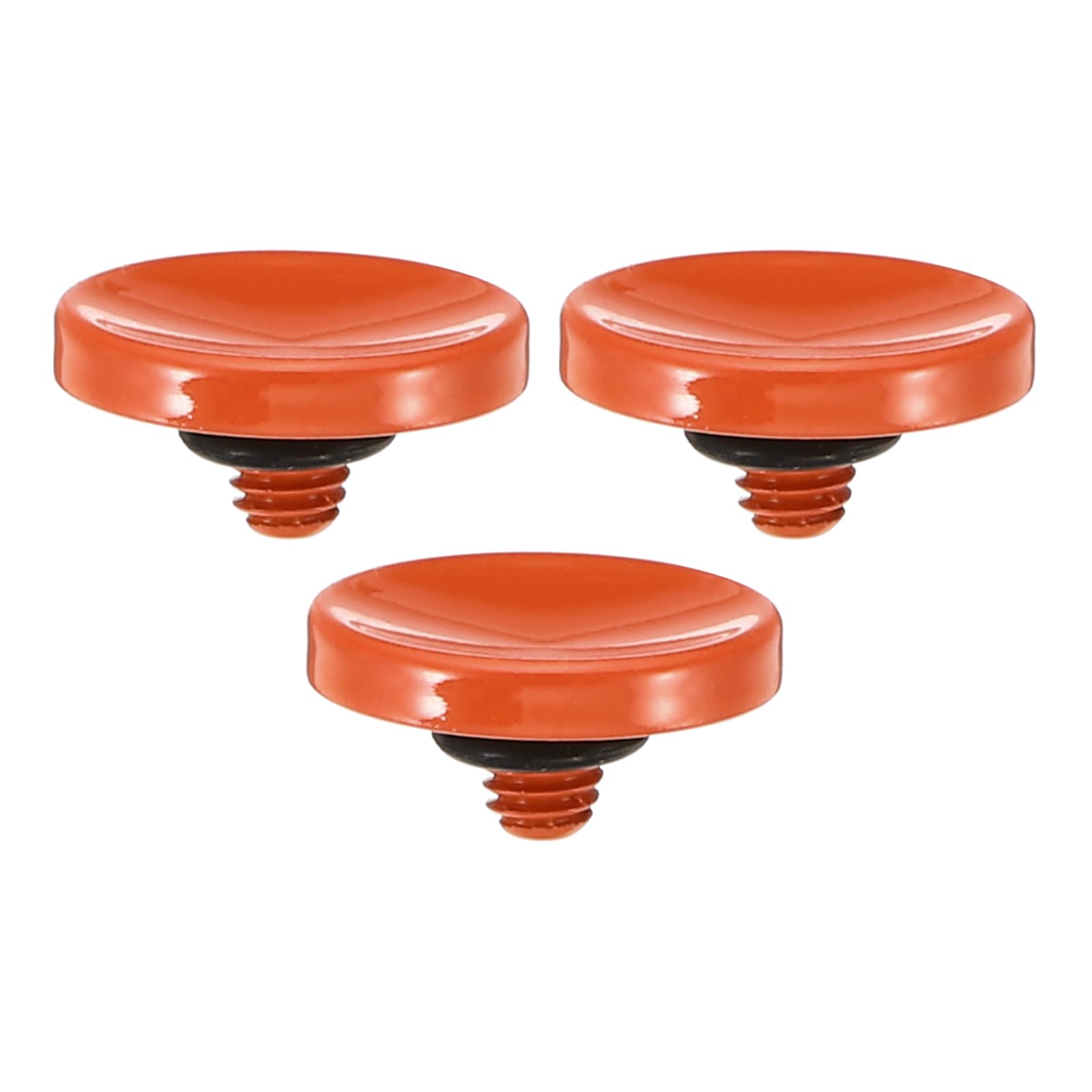 PATIKIL Camera Shutter Button, 3 Pack Soft Shutter Release Button Pure Copper Camera Button Concave Suitable for Nikon for Fujifilm for Leica DSLR/SLR Camera, Orange