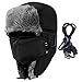 Oenbopo Winter Fur Trooper Bluetooth Hat Unisex Soft Thicken Ski Snow Hat Wireless Hands-free Bluetooth Smart Cap Headset Speaker Mic Neck Ear Face Warmer for iPhone Samsung HTC LG