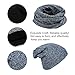 Vbiger Mens 3-Pieces Winter Knit Hat Set, Warm Beanie Hat + Scarf + Gloves Winter Set for Men (Light Blue)