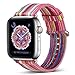 Compatible Apple Watch Band 42mm 44mm,Pierre Case Genuine Leather Iwatch Strap Replacement Bands with Stainless Metal Clasp Compatible iWatch Series 5 4 Series 3 2 1 Edition Women Girls(Pink D