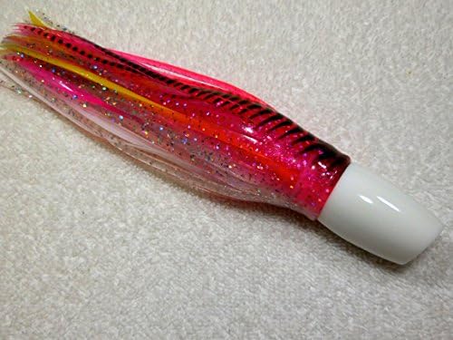 White Slant Hawaiian Plunger Saltwater Big Game Trolling Lure for Marlin Tuna Mahi Wahoo