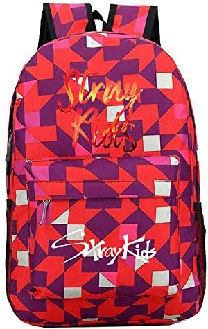 Stray Kids Logo Printed Backpack Moda Sports Daypack Outdoor Travel Bag School Bag for Women and Men