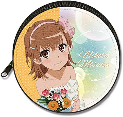 Amazon 御坂美琴 レザーケース とある科学の超電磁砲s ウェディングver レールガン コインケース レザー ポーチ 丸形 イヤホンケース ぬいぐるみ ホビー