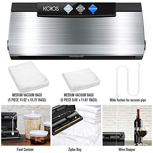 KOIOS Vacuum Sealer Machine, 85Kpa Automatic Food Sealer with Cutter