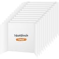 Somime 12 Pack Trifold Poster Board, 16x40 Inches White Presentation Board, Portable Display Board for Science Fair, School DIY Project and Business Exhibitions