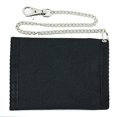 Mil-tec Wallet with Security Chain, Size- , Color- Black