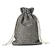YUXIER Drawstring Bag Burlap Bags Party Favor Bags for Wedding Party Arts Crafts Projects Presents Jewelry Food.Storage Candy Christmas Gift Bags 5.3x3.7inch Grey Pack of 25