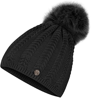 dark blue bobble hat