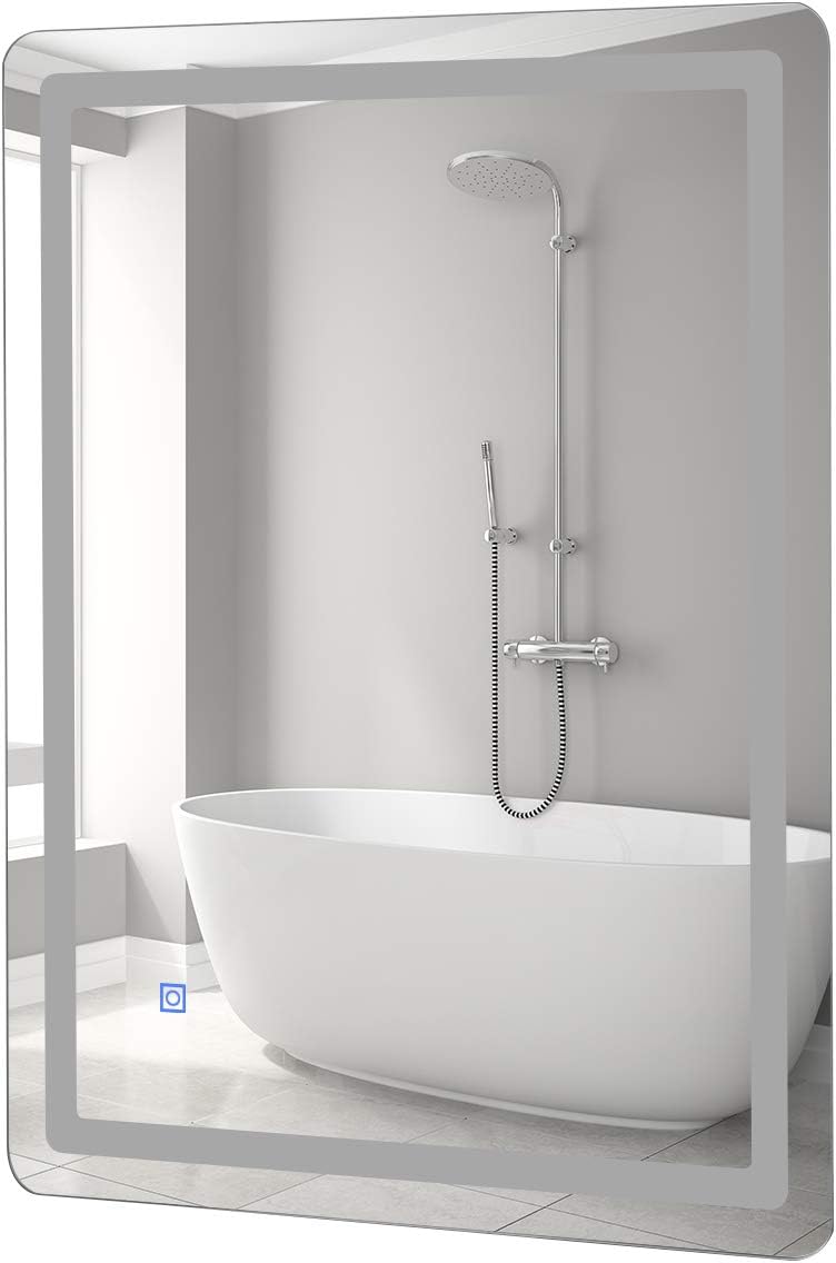 beleuchteter Badezimmerspiegel,vertikale Wandmontage COSTWAY