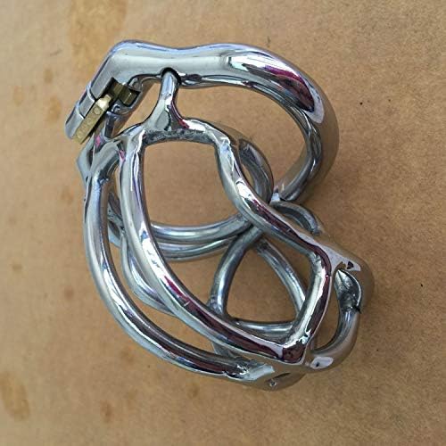 Male Briefs Ergonomic Stainless Steel Stealth Lock Male Chástí-ty Device C-óck Cage Fetish Virginity Pê-niš Lock C-óck Ring Chástí-ty Belt,Size 1,C-óck Cage YBNZ Shirt