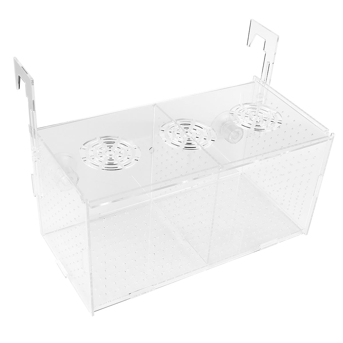 ZJIVQO Baby Fish Separator for Tank Aquarium Breeding Box Acrylic Fish Breeding Isolation Box with Adjustable hanging hook