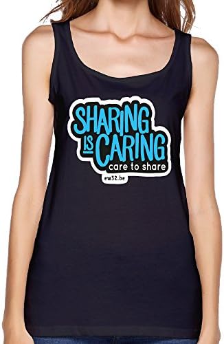 Sharing is Caring Ladies Black Vest Tees