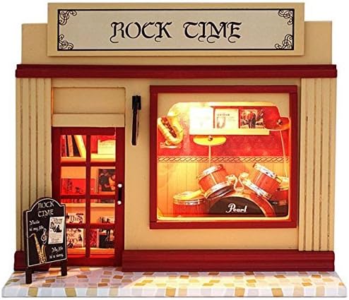 Dollhouse Miniature DIY Kit Light Shop Rock Time Bar NIB for christmas gift