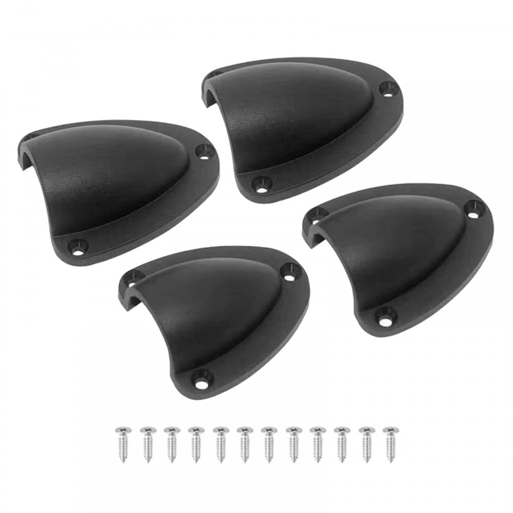 DONGKER 4pcs Boat Hose Vent Cover, Nylon Clamshell Wire Cable Vent Cover w/12 screw for Boat Yacht Marine