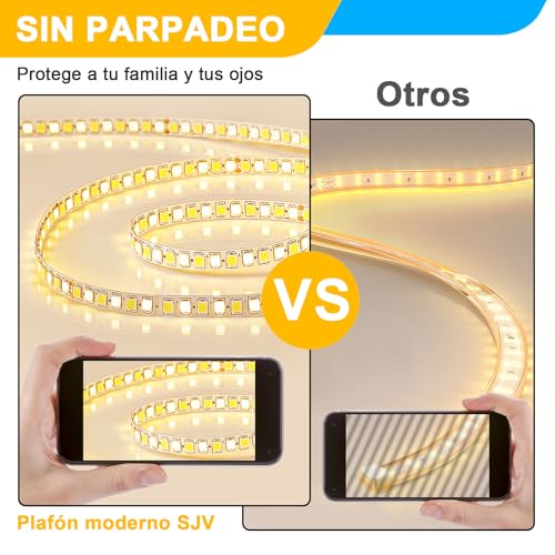 JSXing Lámpara de Techo Moderna, Lampara de Techo LED Regulable de Montaje Empotrado, Luces de 80CM, Accesorios de Iluminación para Dormitorio, Comedor, Sala de Estar (Blanco-8 Luces)