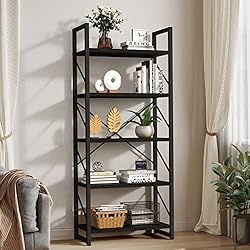 YITAHOME 5 Tiers Bookshelf, Artsy Modern