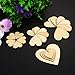 Outus 160 Pieces Christmas Blank Wood Heart Embellishments Wood Heart Slices for Wedding, Valentine, DIY, Arts, Crafts, Card Making