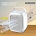 Mulandd Personal Air Conditioner Fan, Air Personal Space Cooler Small Desktop Fan Quiet Personal Table Fan Mini Evaporative Air Circulator Cooler Humidifier Bladeless Quiet for Office, Dorm, Room.
