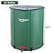 VINGLI 66 Gallon Collapsible Rain Barrel, Portable Water Storage Tank, Rainwater Collection System Downspout, Water Catcher Container with Filter Spigot Overflow Kit