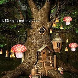 3Pcs Large Mushroom Paper Lanterns for Jungle