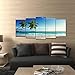 Wieco Art 5 Piece Large Modern Contemporary Ocean Sea Beach Giclee Canvas Prints Artwork Gallery Wrapped Seascape Pictures Paintings on Canvas Wall Art for Living Room Bedroom Home Decorations L