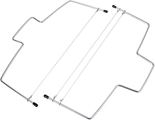 metagio 2 Stück Tortenbodenschneider Edelstahl, höhenverstellbar, Tortenschneider für Kuchen- oder Biskuitböden Die perfekten Torten für jeden Anlass und Feier, 33cm, Silber