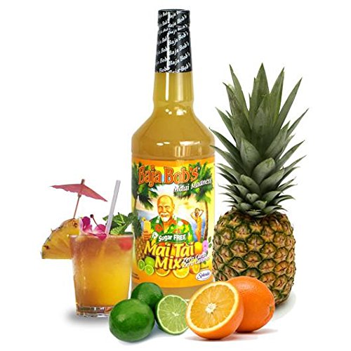 Baja Bob's Mai Tai Mix - 32oz - Cocktail Mixer - No Sugar Added