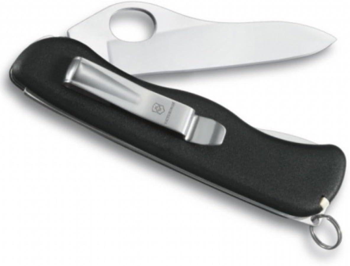 Victorinox Sentinel Clip Swiss Army Knife, Large, Multi Tool, 5 Functions, Large Locking Blade, One Hand, Black - Image 5