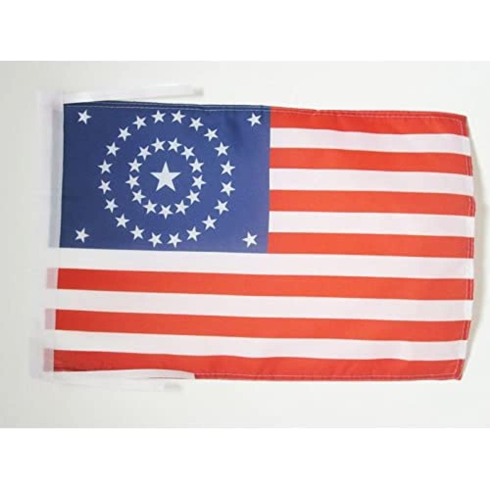 AZ FLAG - USA star log Flag - 18'' x 12'' - 100% Polyester US - American Small Banner with Two Cords - Fade Resistant - Vivid Colors - 18x12 in - 45x30 Cm โ image 1