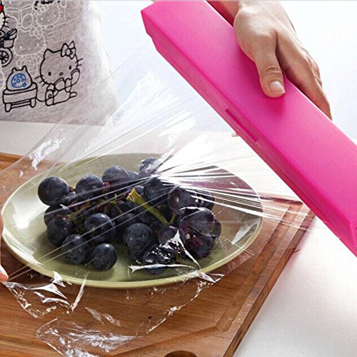 WXLAA Plastic Wrap Cutter Cling Wrap Dispenser Green