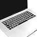 Batianda Spanish ESP Waterproof Ultrathin Silicone Keyboard Cover Skin for MacBook Pro 13 15 inch 2019 2018 2017 & 2016 with Touch Bar & Touch ID Model:A1989 A1706 / A1707 (Black)