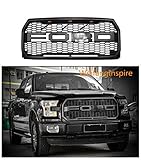 For 2015-2017 Ford F-150 Grille Raptor Style Matte Black XLT LARIAT PLATINUM (WITH letters F & R)