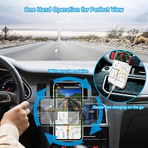 BOLWEO Car Phone Holder Mount Air Vent, Dashboard Cell Phone Holder, Car Phone Mount for Car Compatible with iPhone 12 Pro Max/11/11 Pro/11 Pro Max/XR/XS/8/7/6 Galaxy s20 Note 10 9 Plus (Red)