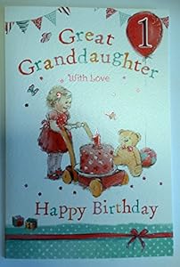 granddaughter 1st birthday card amazon